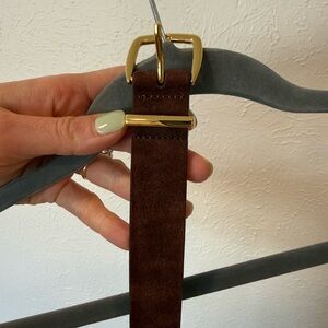 Madewell essential suede belt in chocolate raisin